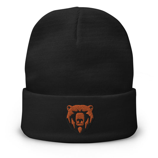 Angry Bear Embroidered Beanie