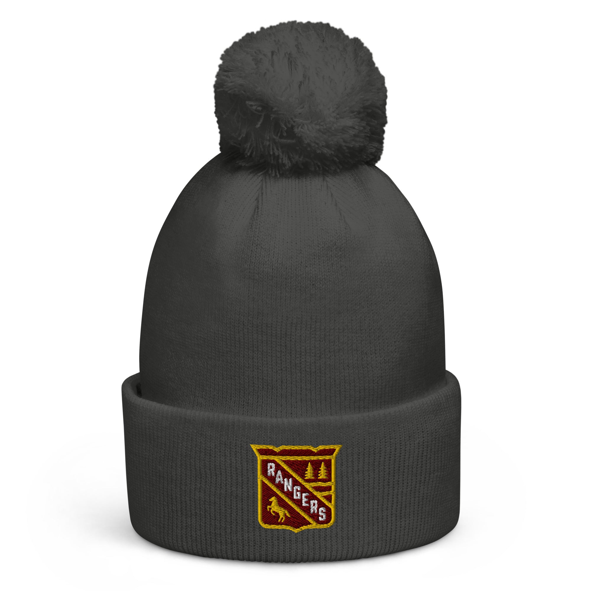 Forest Lake Ranger Shield Pom pom beanie