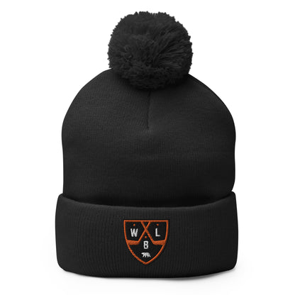 White Bear Lake Hockey Shield Pom-Pom Beanie