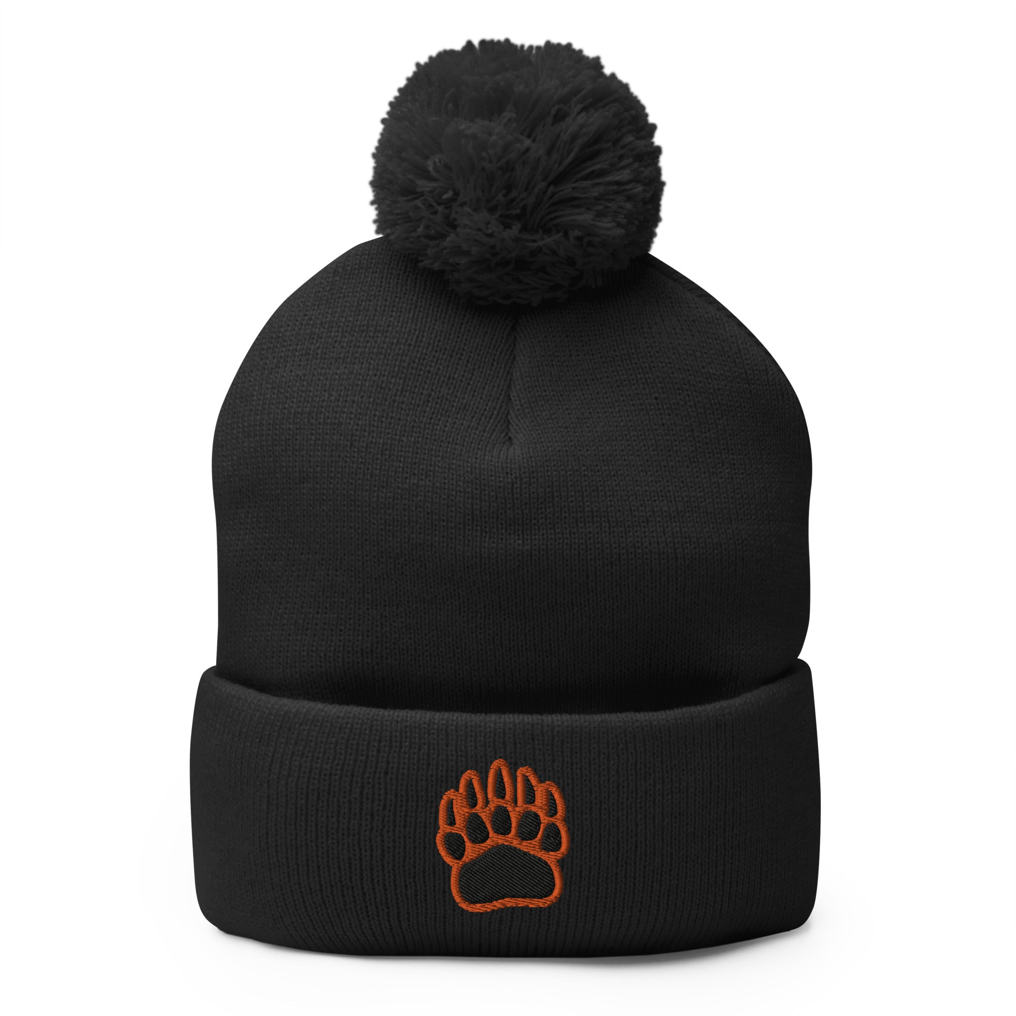 White Bear Lake Baseball Bear Track Pom-Pom Beanie