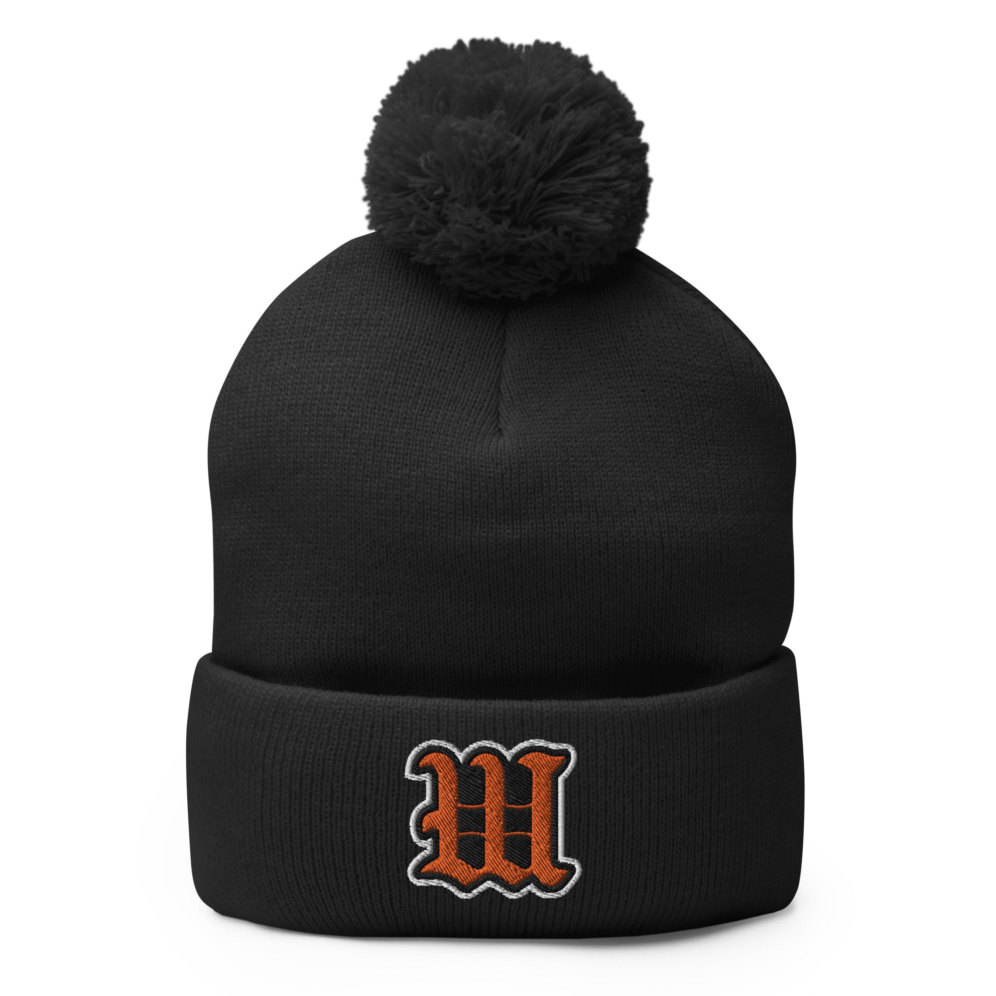 White Bear Lake Baseball Blackletter W Pom-Pom Beanie