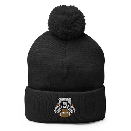 WBL Football Angry Bear Pom-Pom Beanie