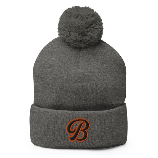 White Bear Lake Baseball Vintage B Pom-Pom Beanie