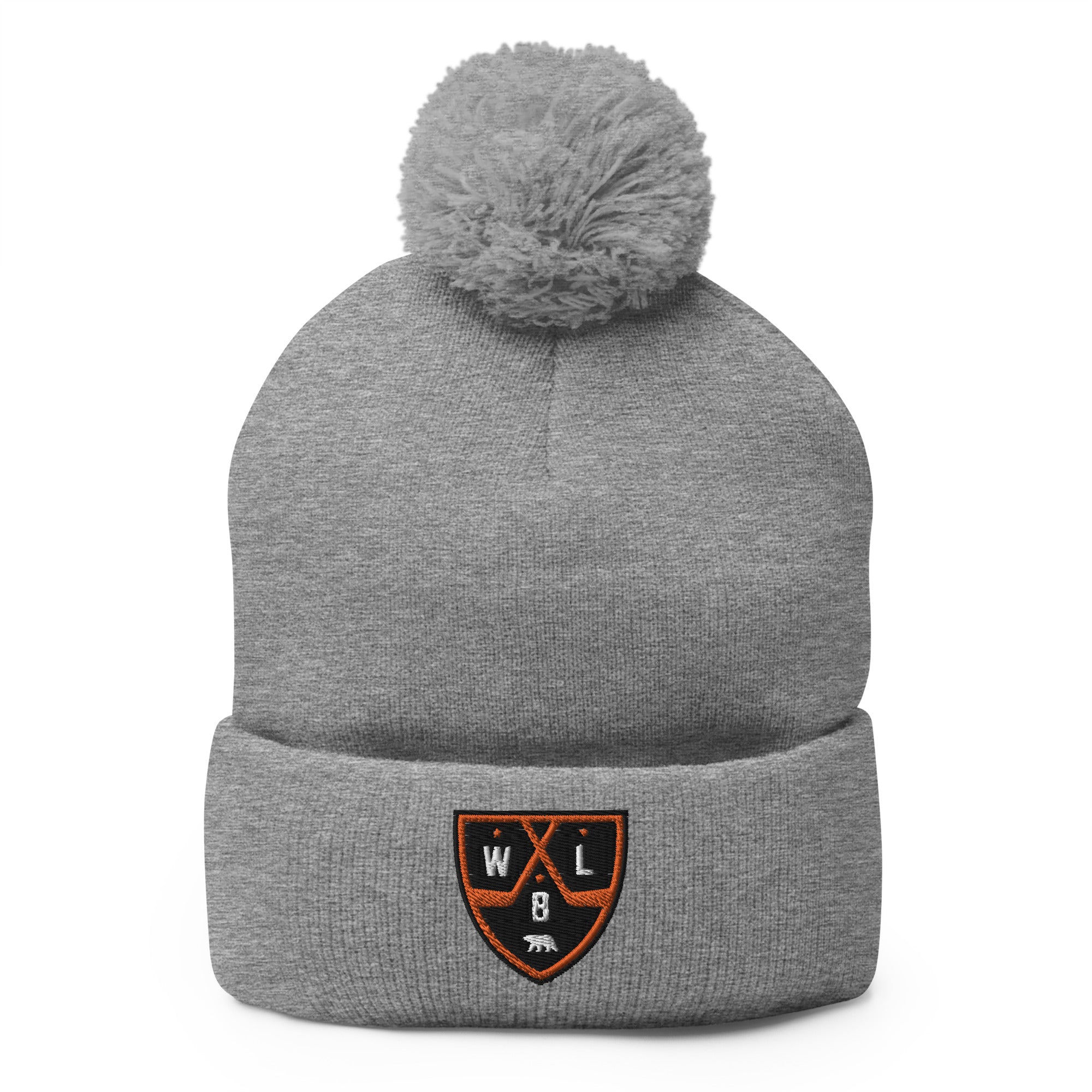 White Bear Lake Hockey Shield Pom-Pom Beanie