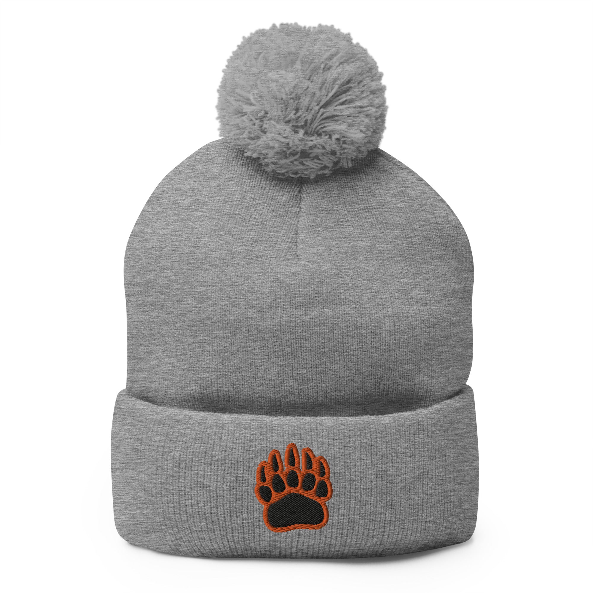 White Bear Lake Baseball Bear Track Pom-Pom Beanie