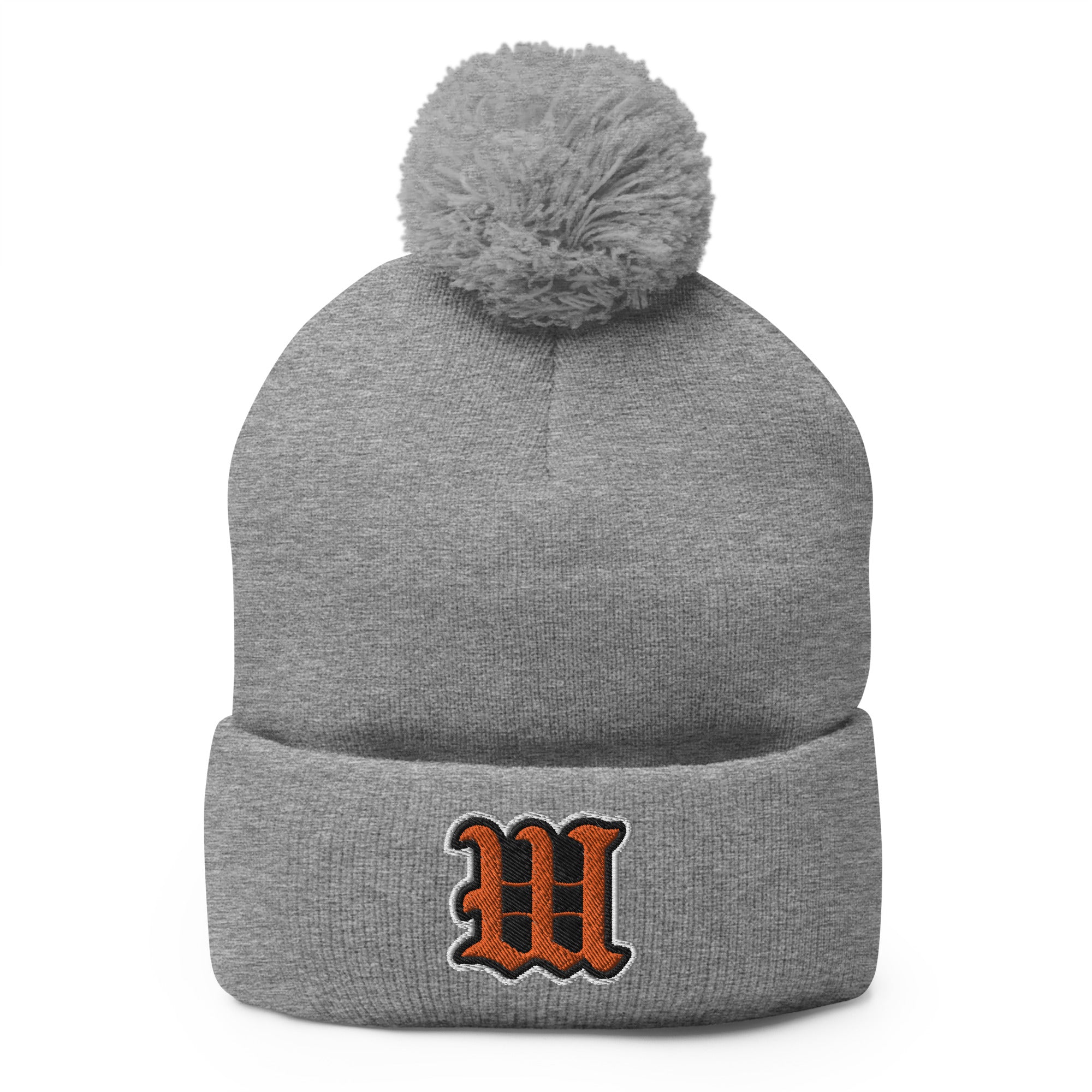 White Bear Lake Baseball Blackletter W Pom-Pom Beanie