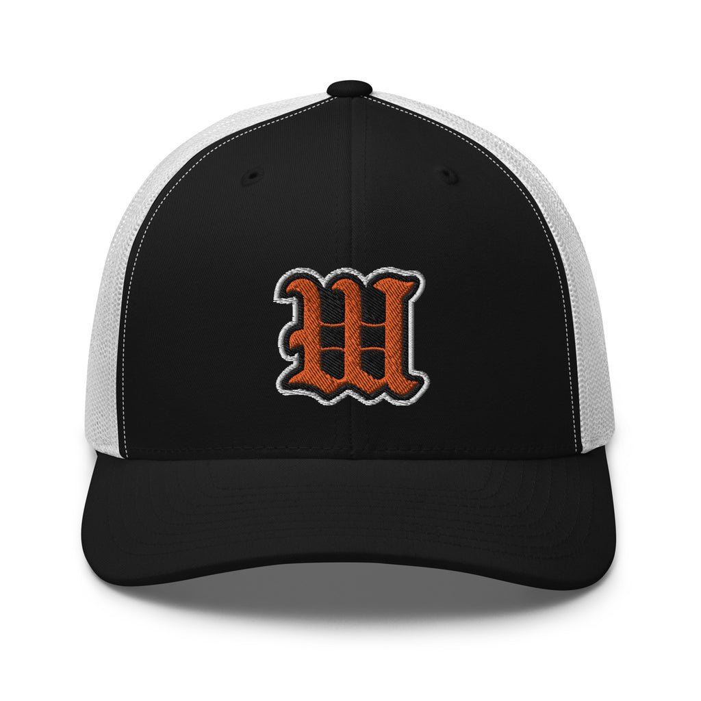 White Bear Lake Baseball Blackletter W Trucker Cap