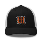 White Bear Lake Baseball Blackletter W Trucker Cap