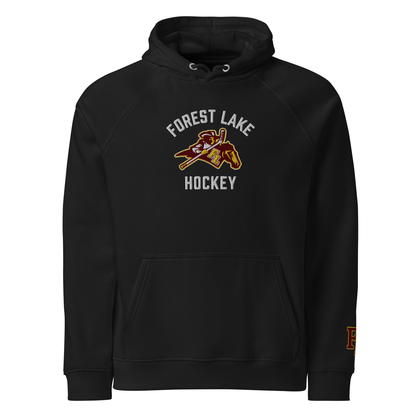 Forest Lake Hockey Ranger Eco Raglan Embroidered Hoodie