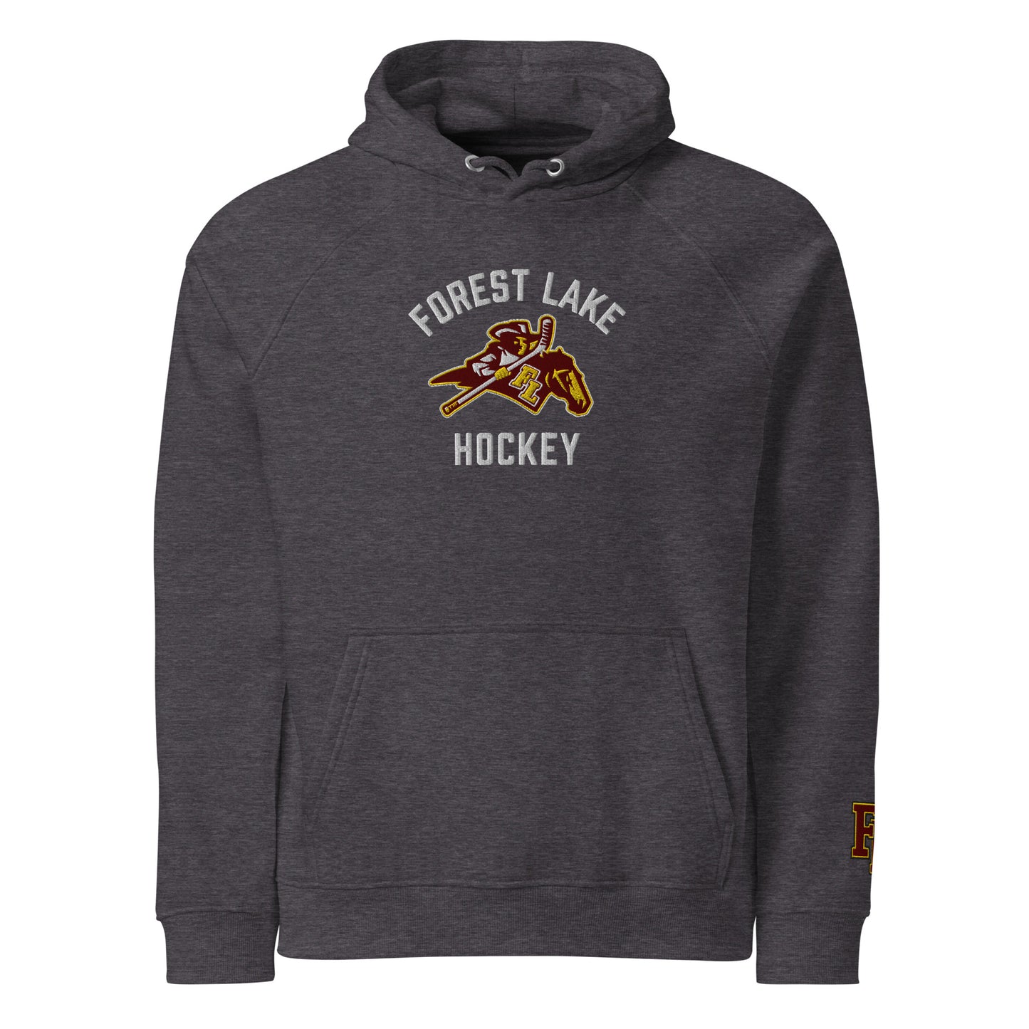 Forest Lake Hockey Ranger Eco Raglan Embroidered Hoodie