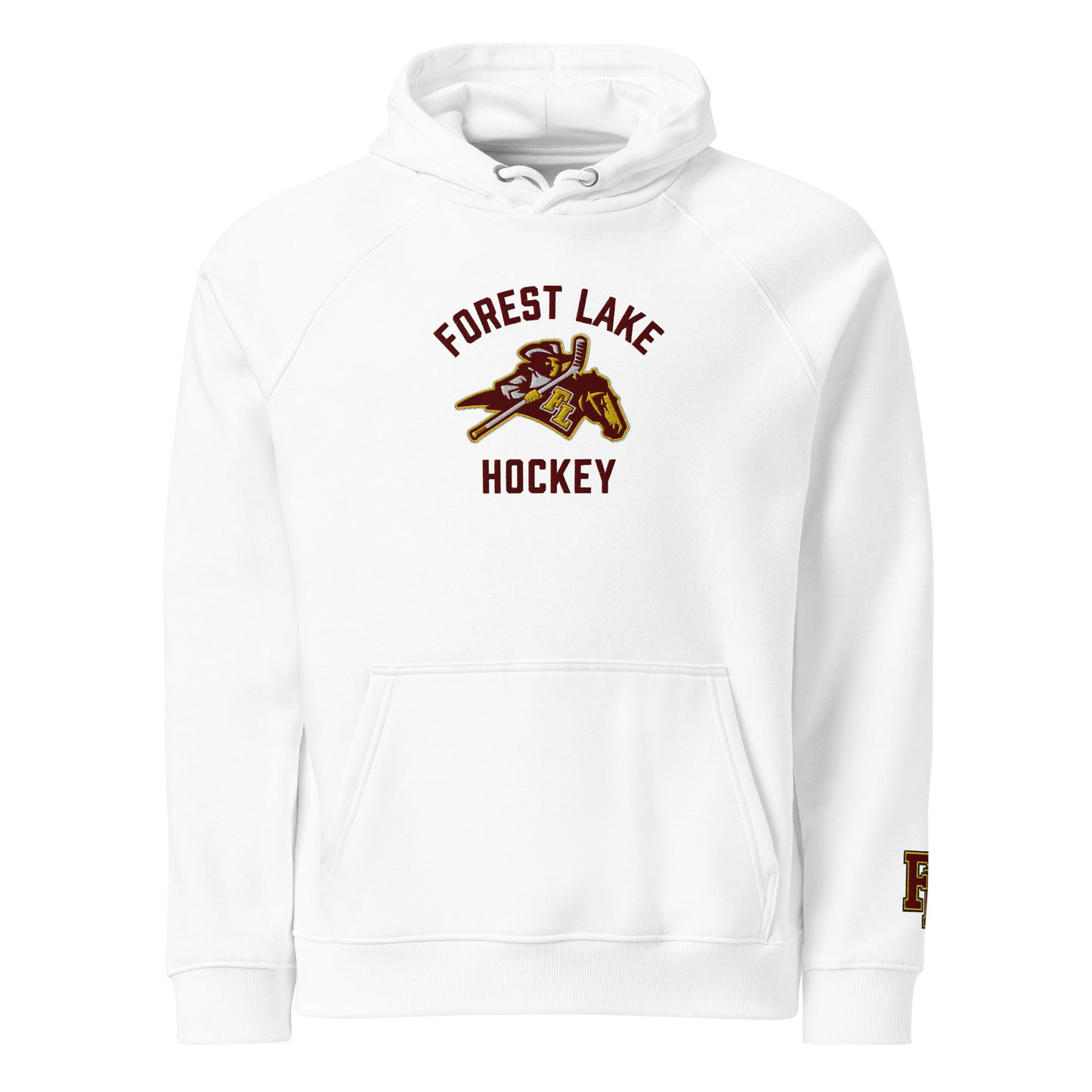 Forest Lake Hockey Ranger Eco Raglan Embroidered Hoodie