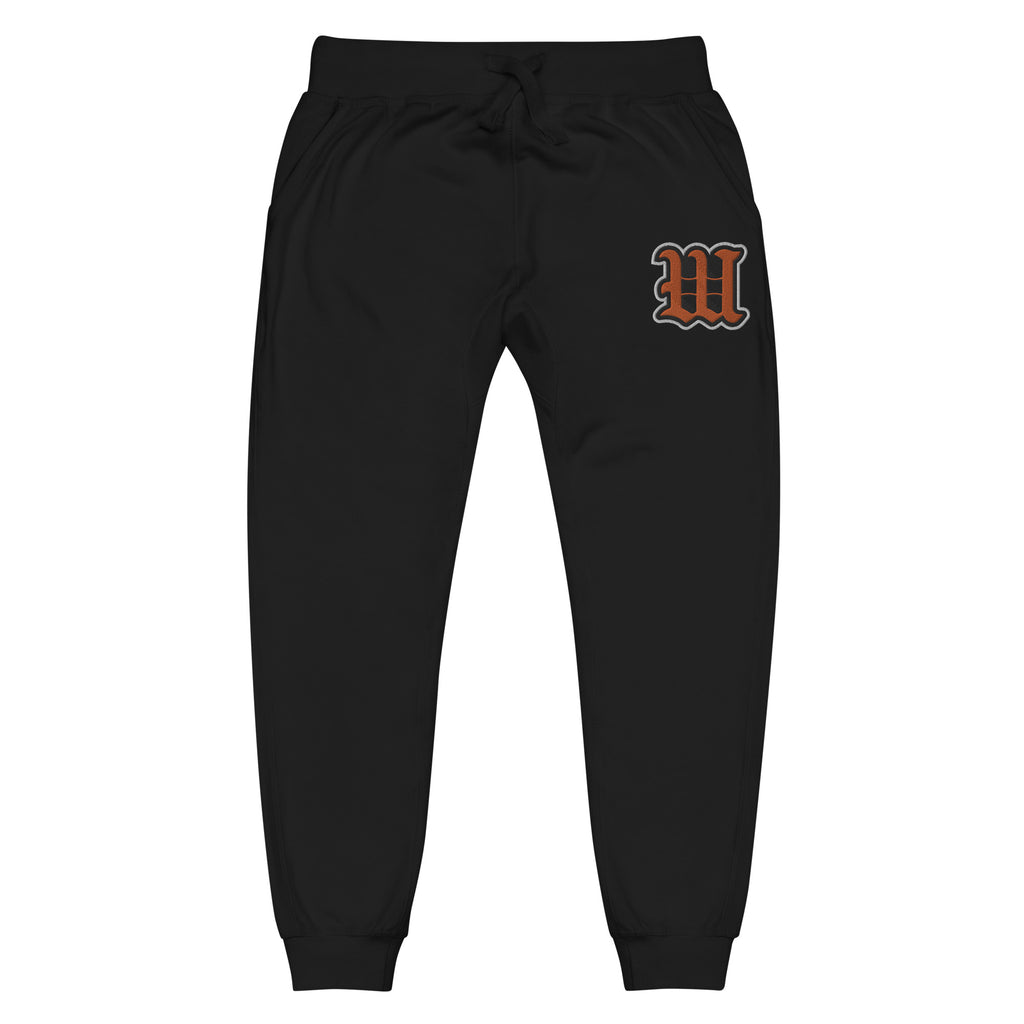 White Bear Lake Baseball Blackletter W Fleece Embroidered Joggers