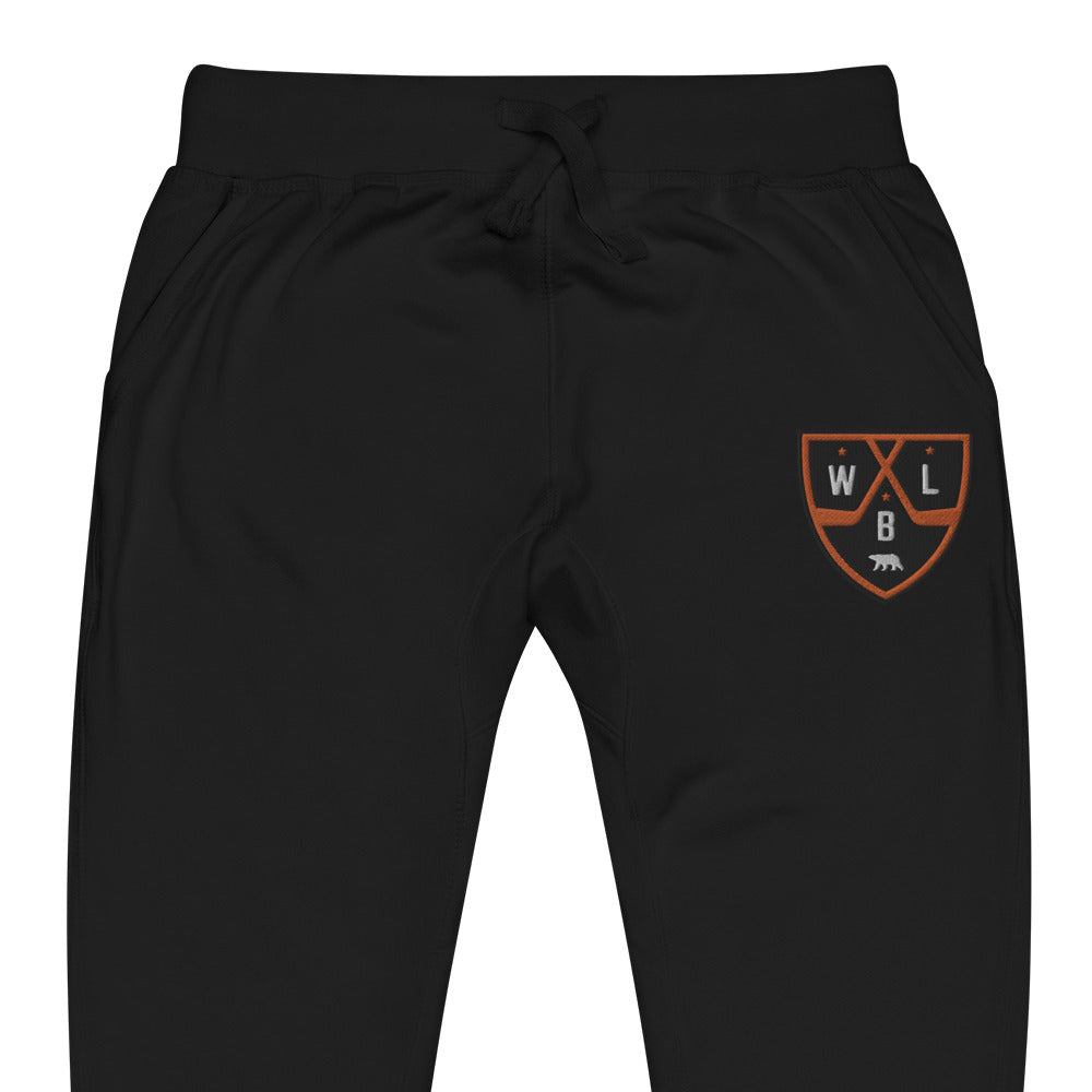 White Bear Lake Hockey Shield Embroidered Fleece Sweatpants