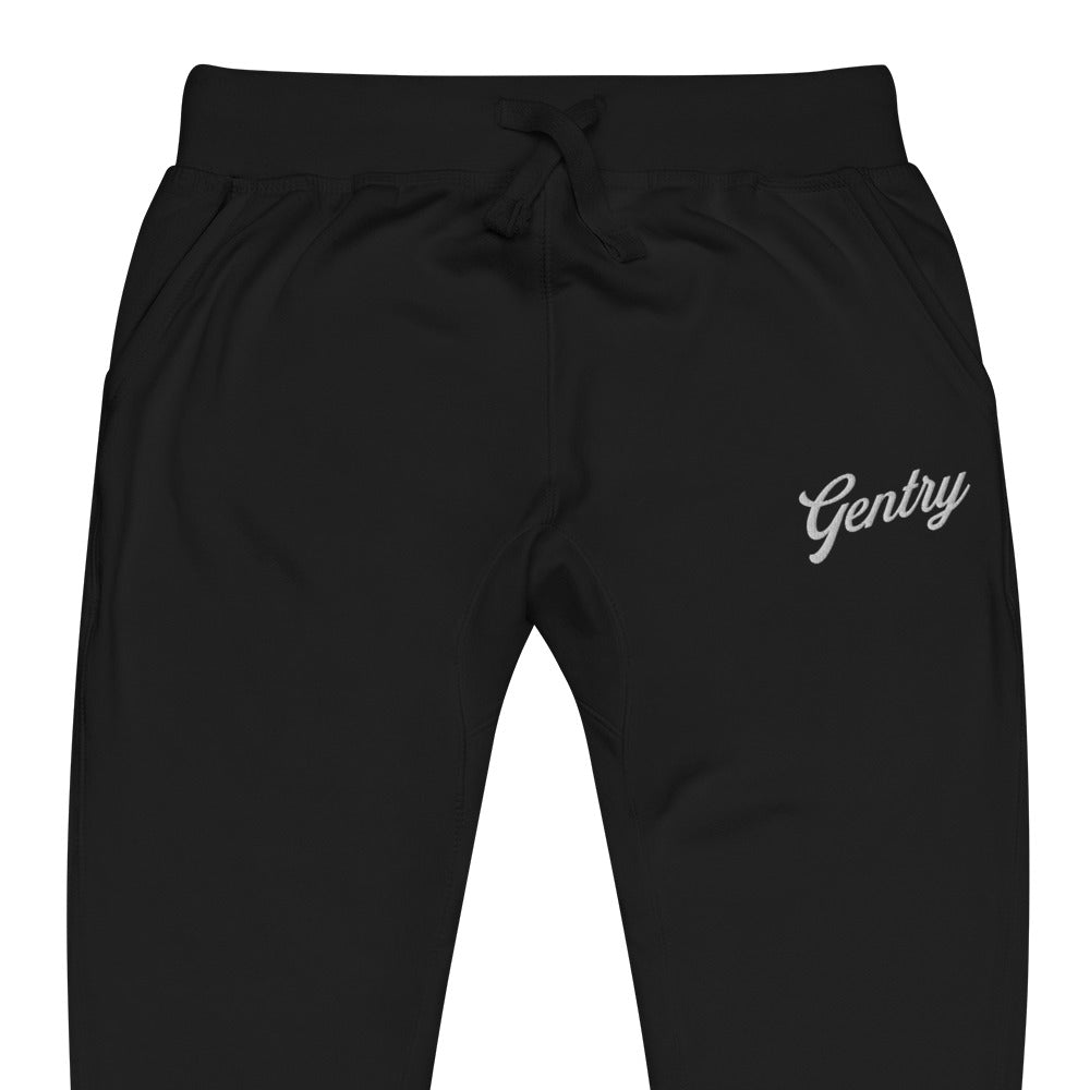 Gentry Academy Script Embroidered Unisex Fleece Sweatpants