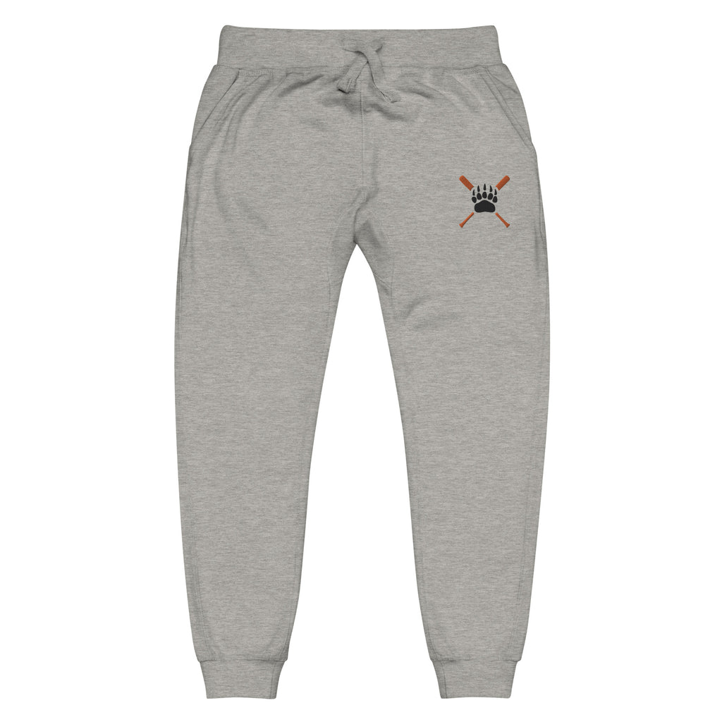 White Bear Lake Baseball Bear Paw Embroidered Unisex Fleece Sweatpants