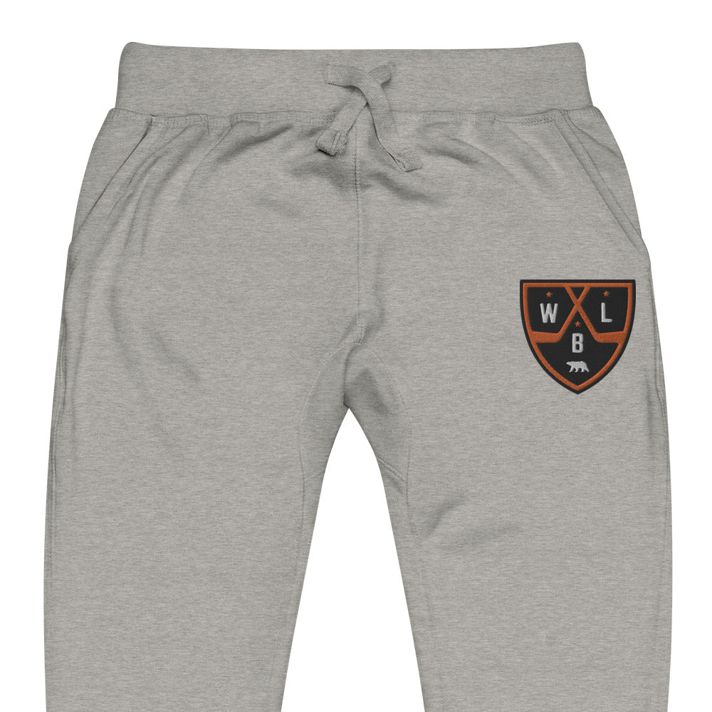 White Bear Lake Hockey Shield Embroidered Fleece Sweatpants