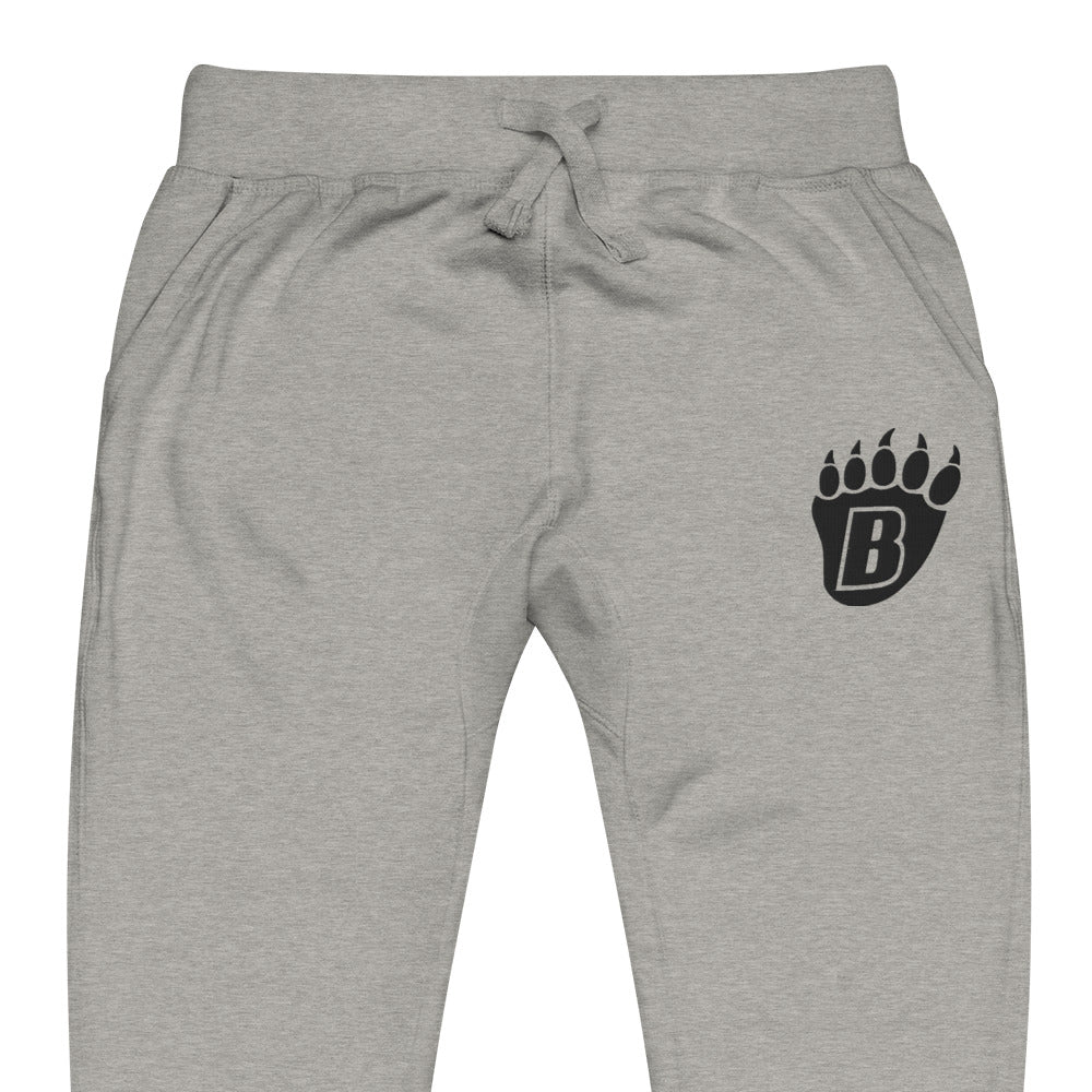 White Bear Lake Bear Paw Embroidered Fleece Sweatpants