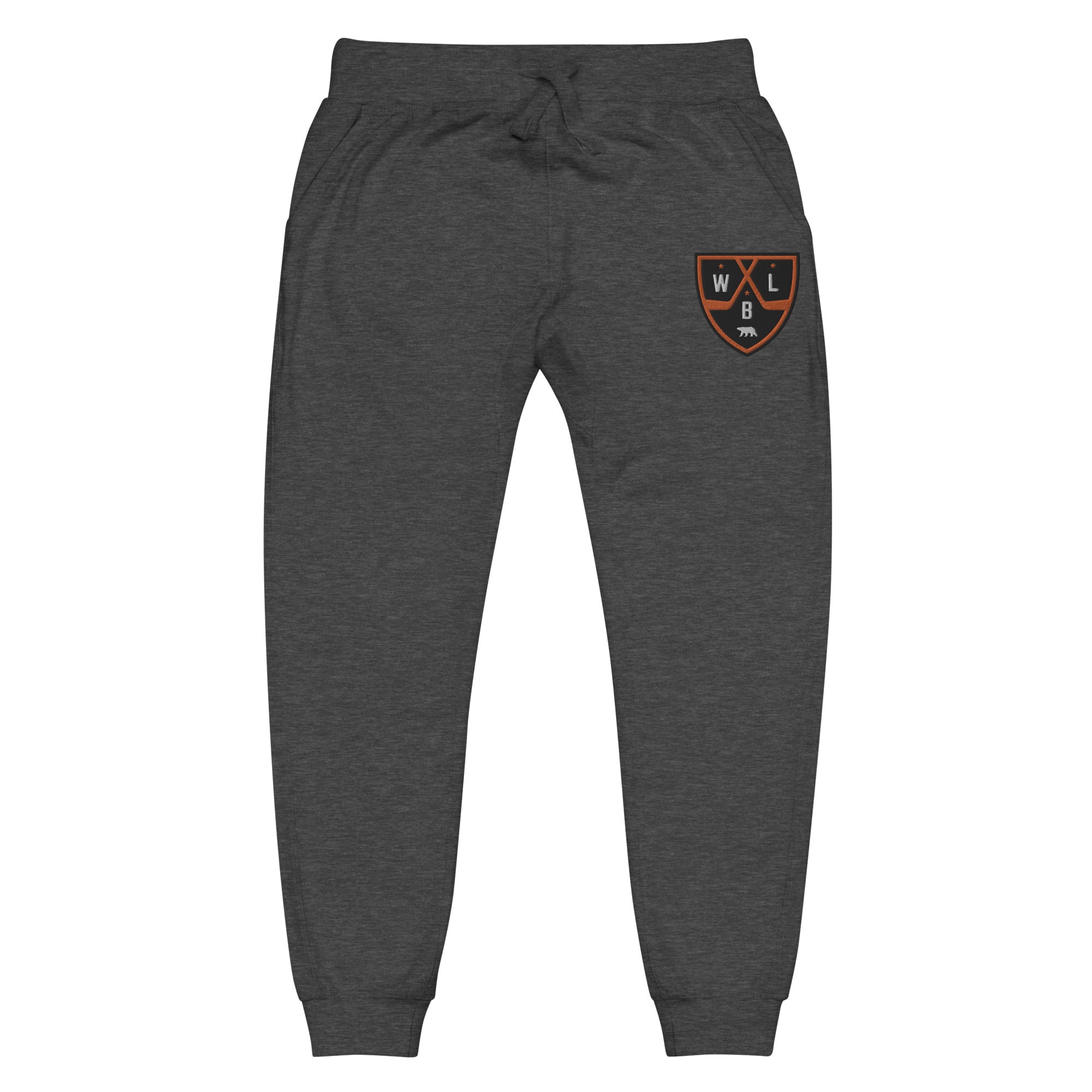 White Bear Lake Hockey Shield Embroidered Fleece Sweatpants