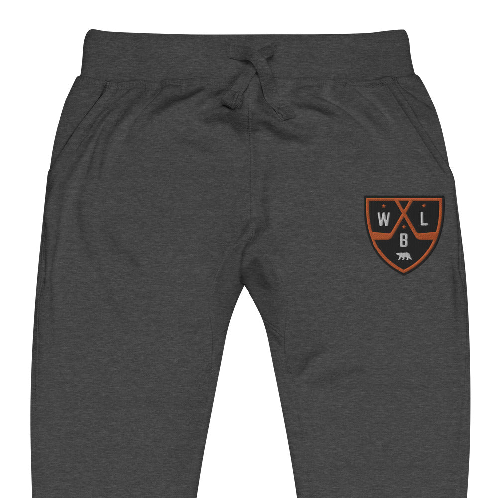 White Bear Lake Hockey Shield Embroidered Fleece Sweatpants