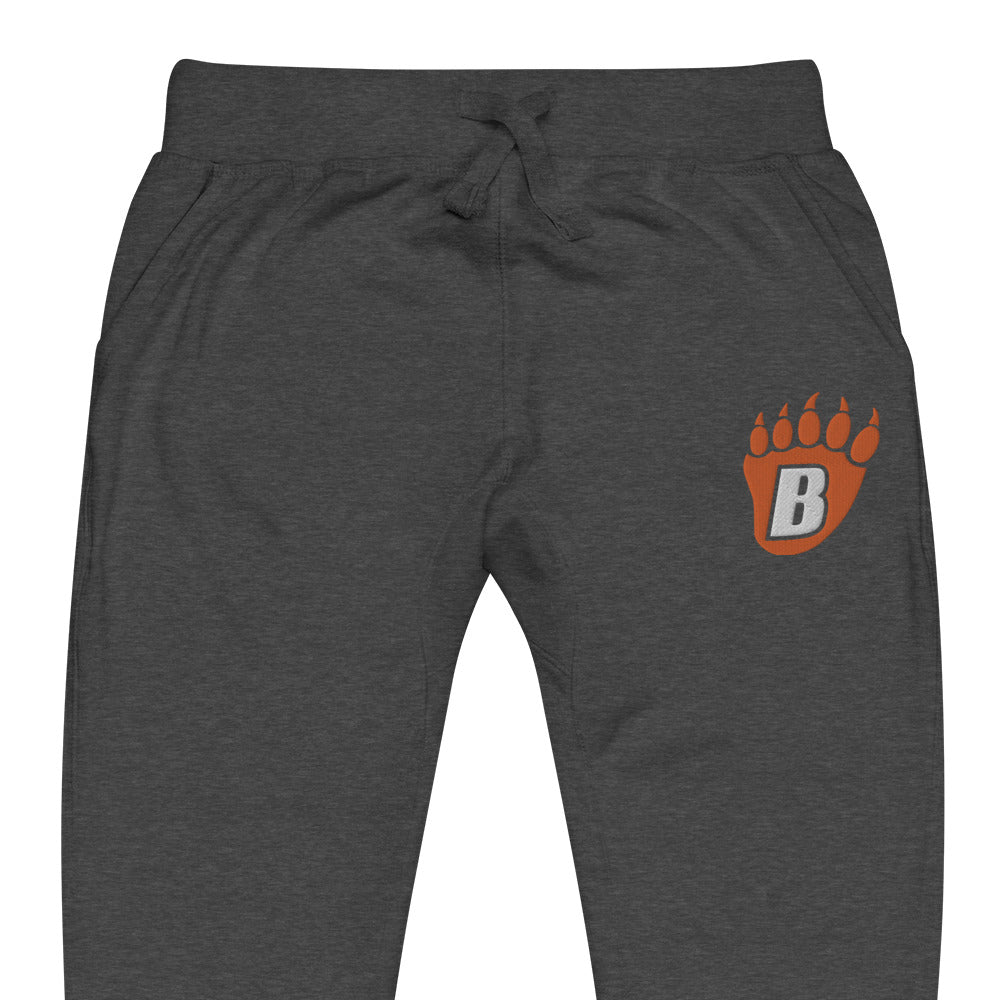 White Bear Lake Bear Paw Embroidered Fleece Sweatpants