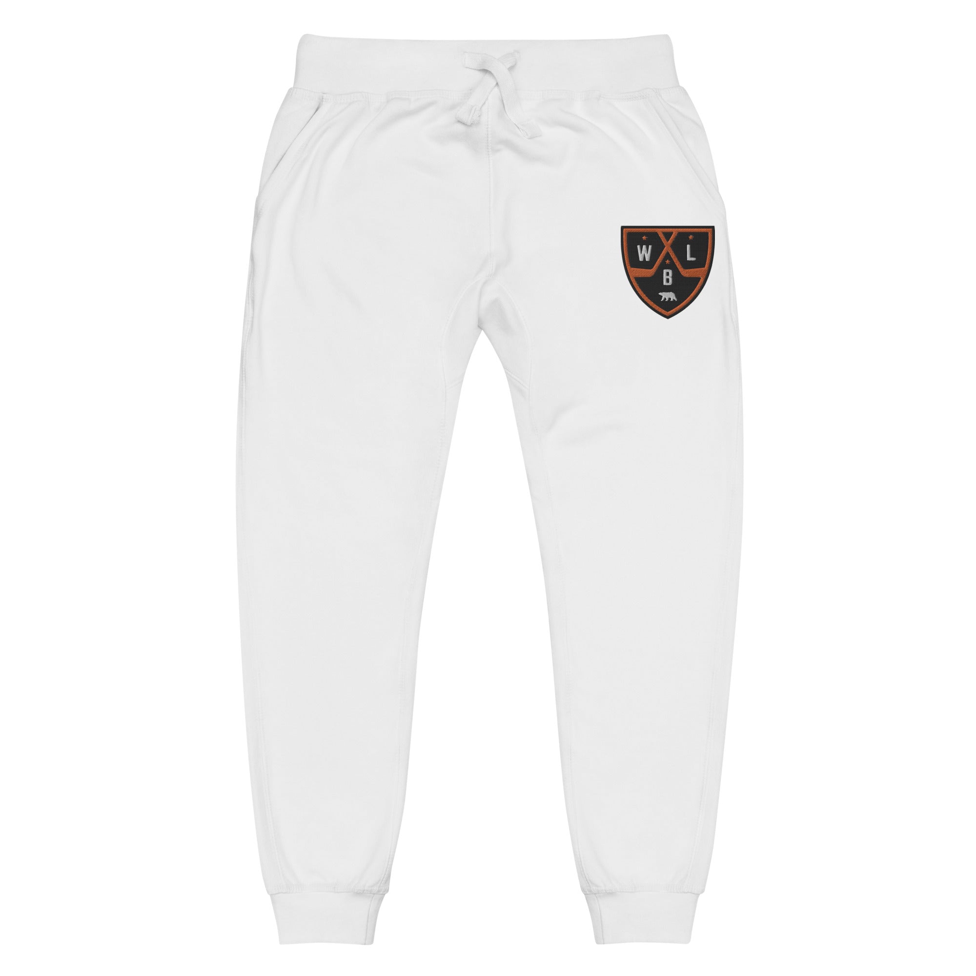 White Bear Lake Hockey Shield Embroidered Fleece Sweatpants