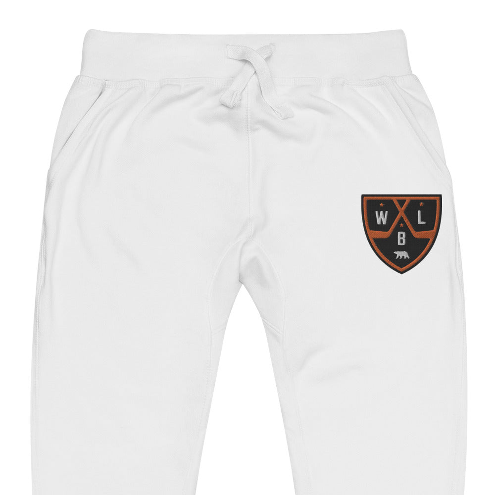 White Bear Lake Hockey Shield Embroidered Fleece Sweatpants