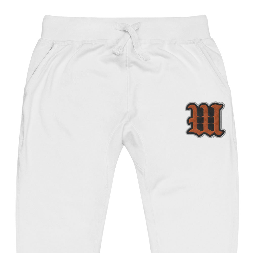 White Bear Lake Baseball Blackletter W Fleece Embroidered Joggers