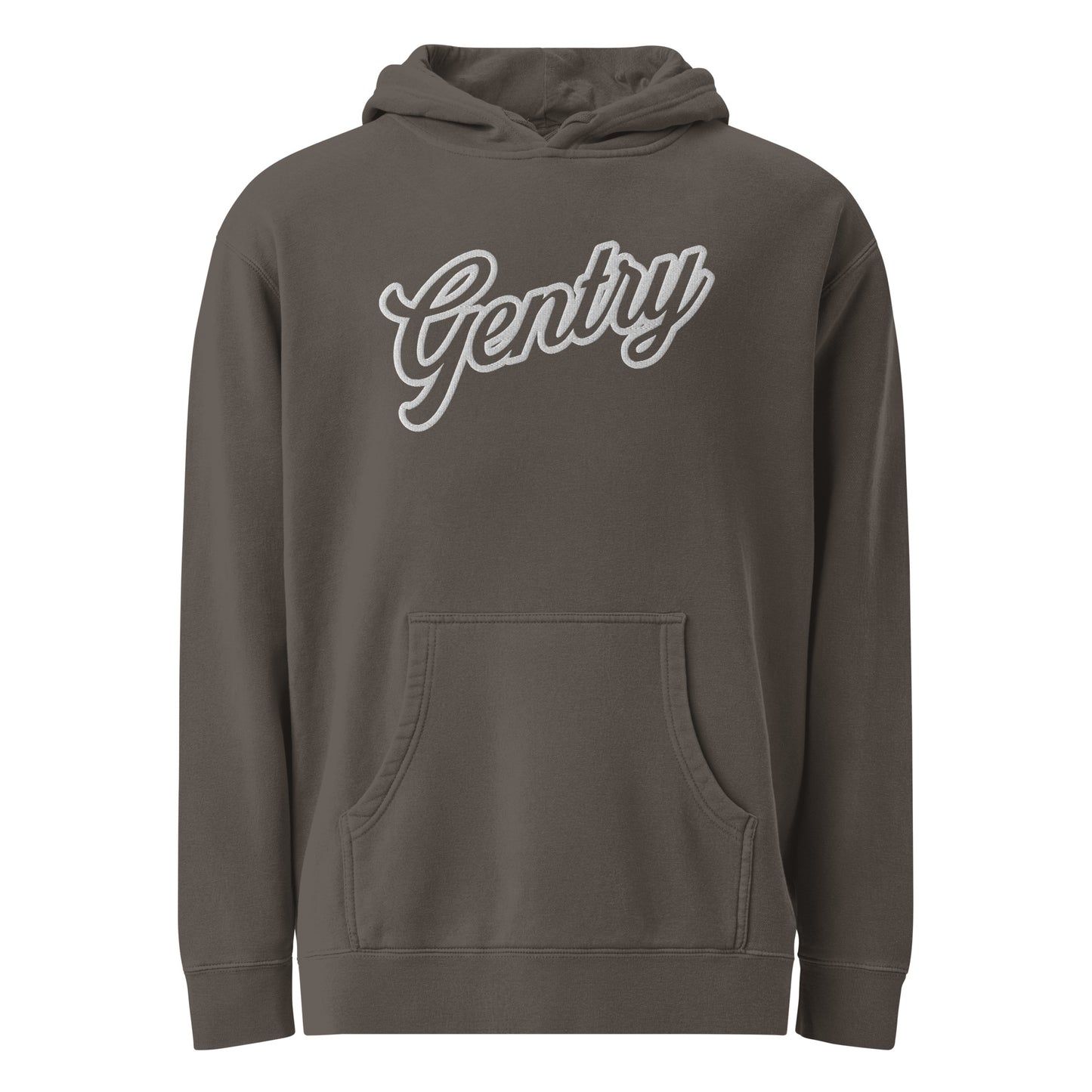 Gentry Academy Script Embroidered Unisex Pigment-Dyed Hoodie