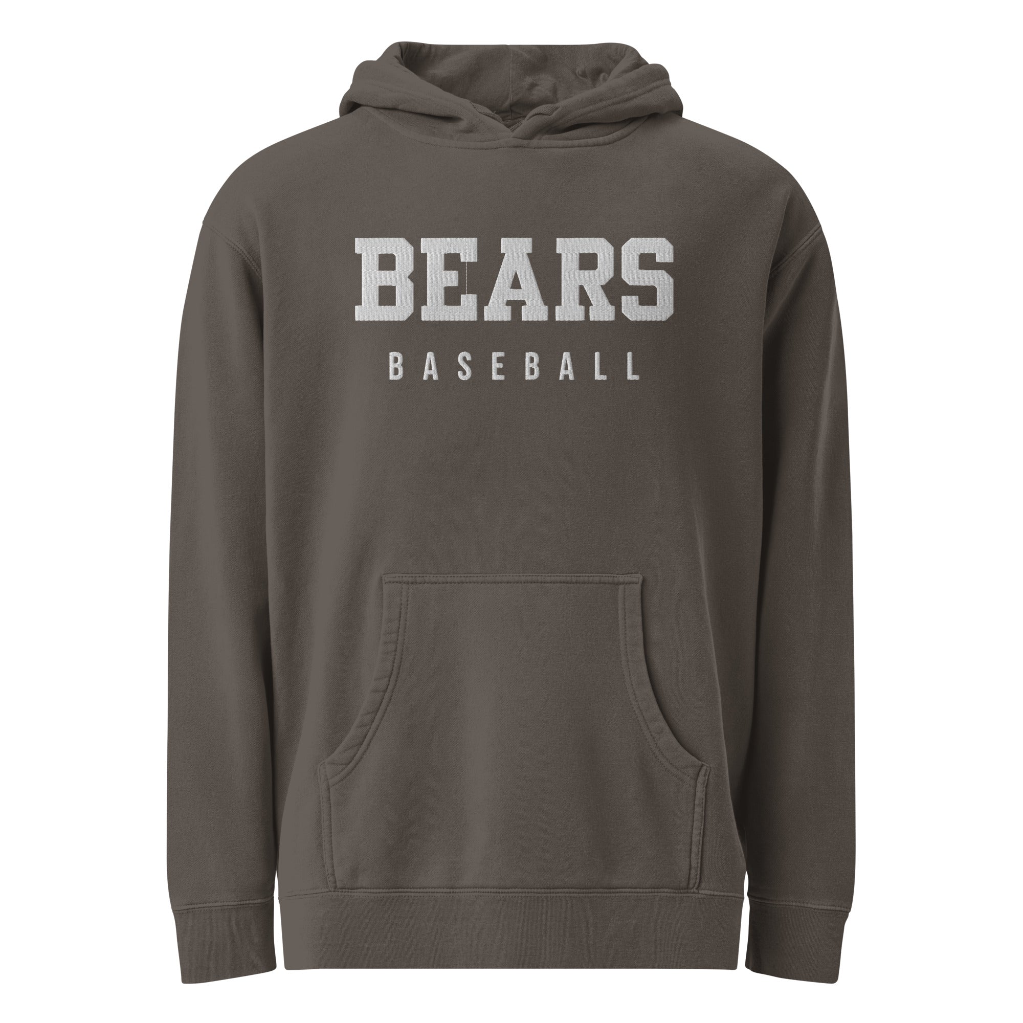 White Bear Lake Bears Baseball Embroidered Adult pigment-dyed hoodie