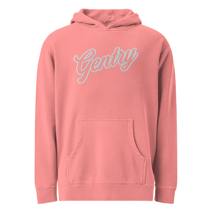 Gentry Academy Script Embroidered Unisex Pigment-Dyed Hoodie