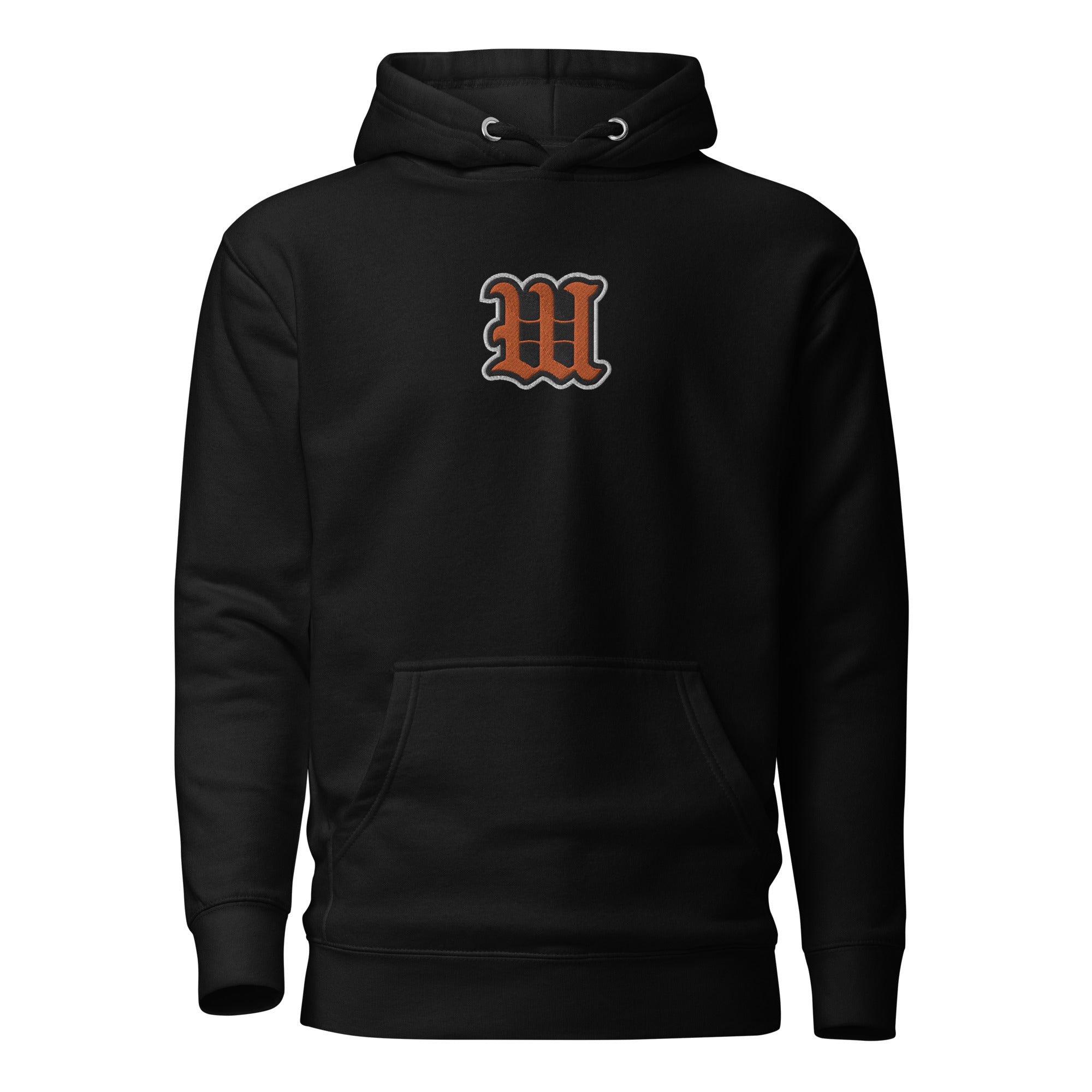 White Bear Lake Baseball Blackletter W Adult Hoodie
