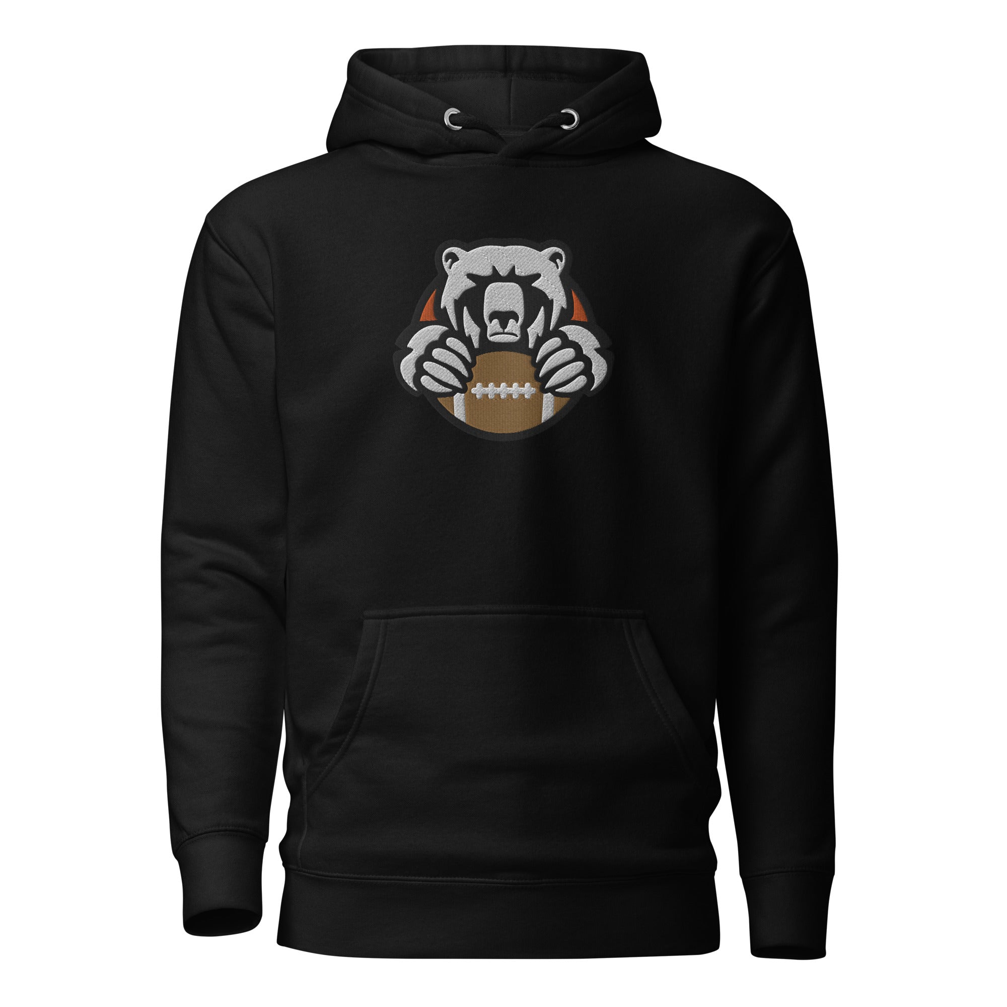 White Bear Lake Football Angry Bear Embroidered Adult Hoodie