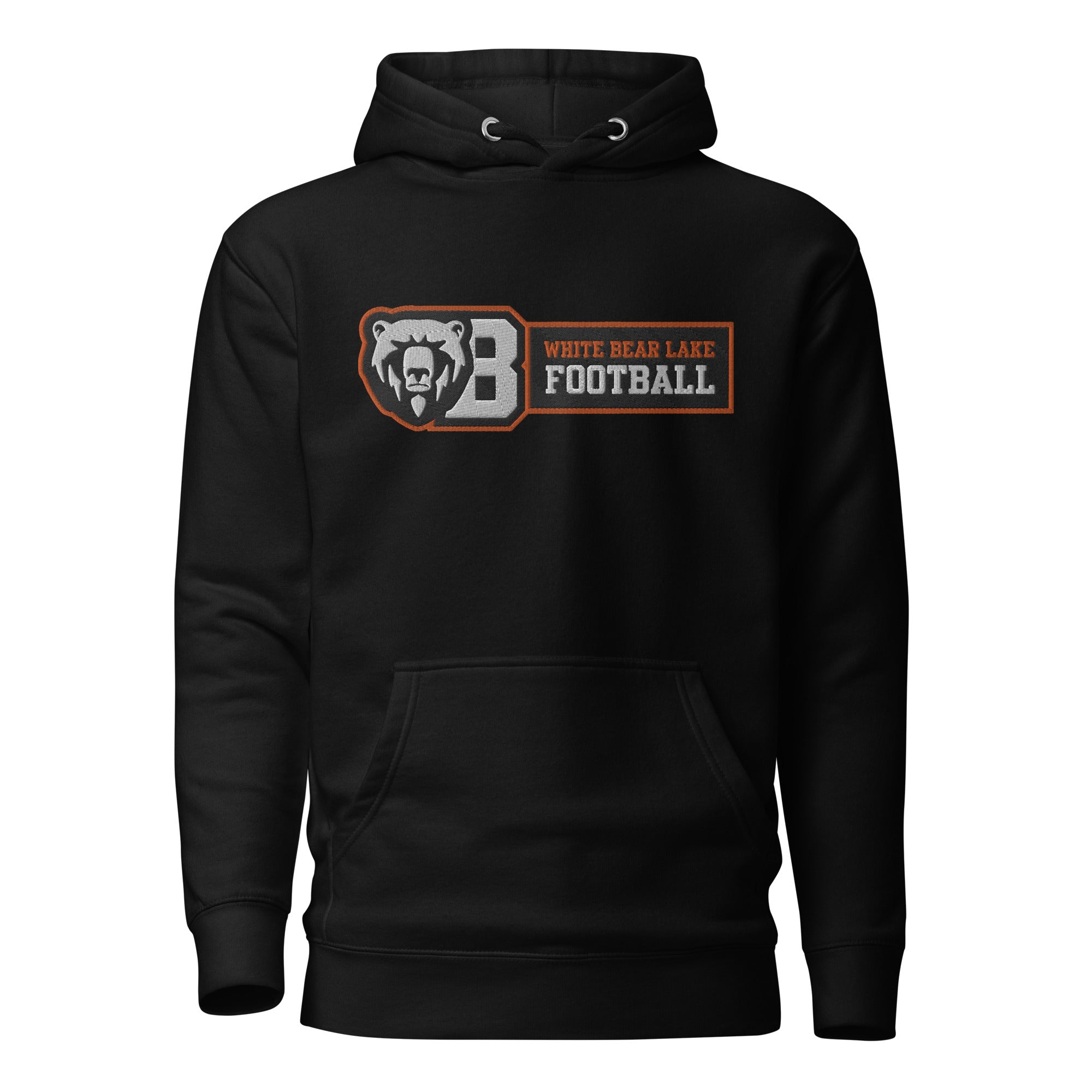 White Bear Lake Football Logo Adult Embroidered Hoodie