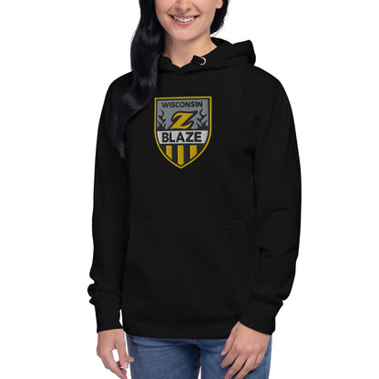 WI Blaze Hockey Large Embroidery Unisex Hoodie