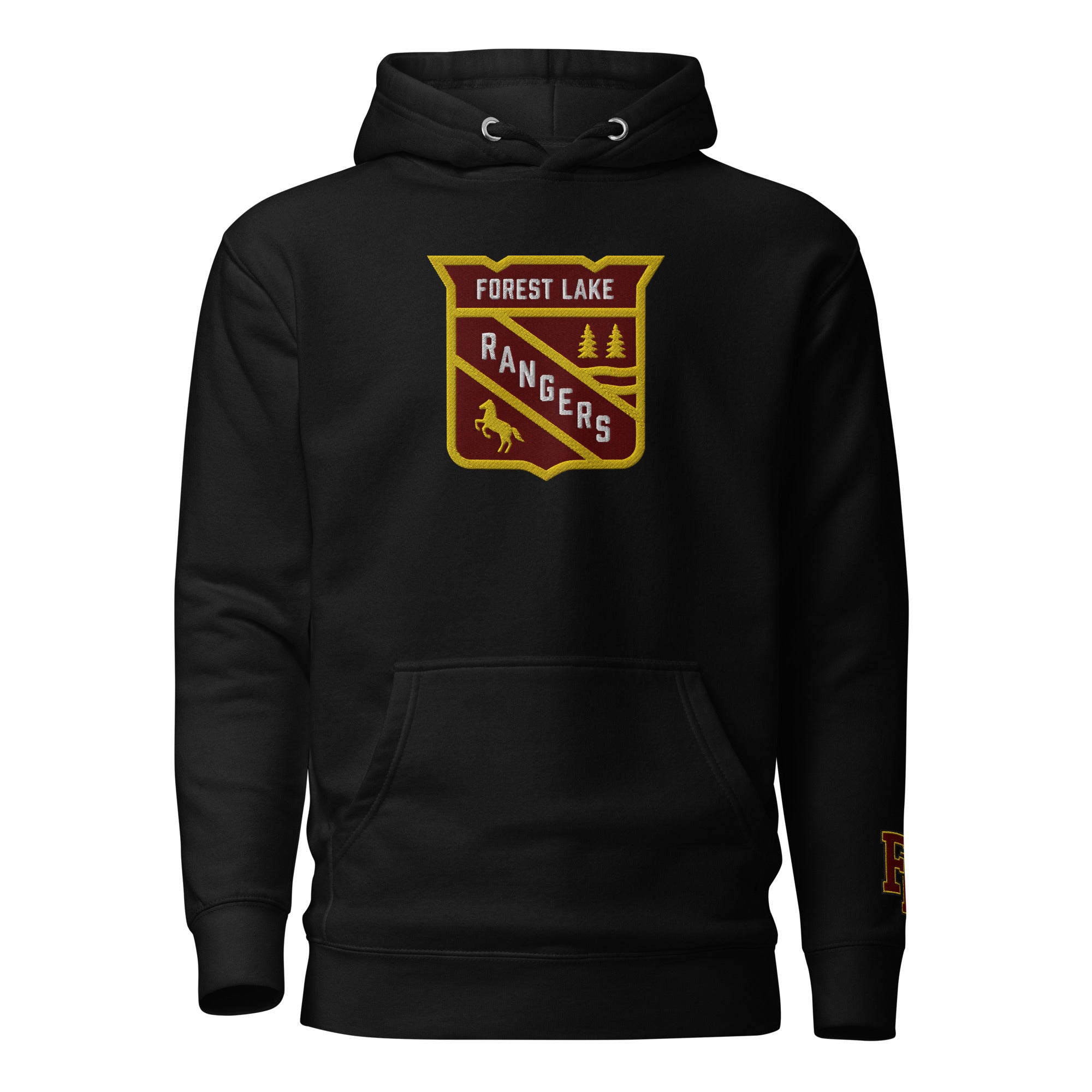 Forest Lake Hockey Shield Embroidered Hoodie