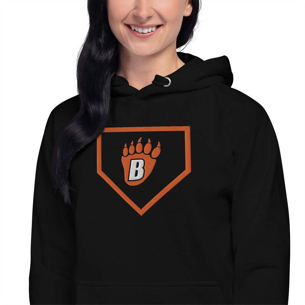 White Bear Lake Baseball Homeplate Embroidered Adult Hoodie