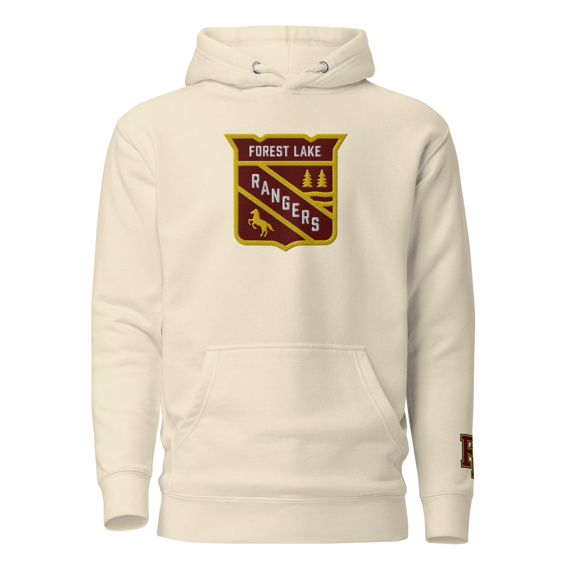 Forest Lake Hockey Shield Embroidered Hoodie