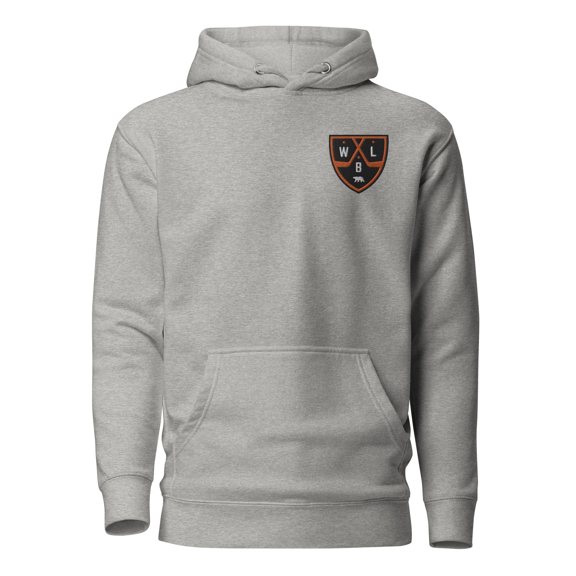 White Bear Lake Hockey Shield Left Chest Embroidered Hoodie