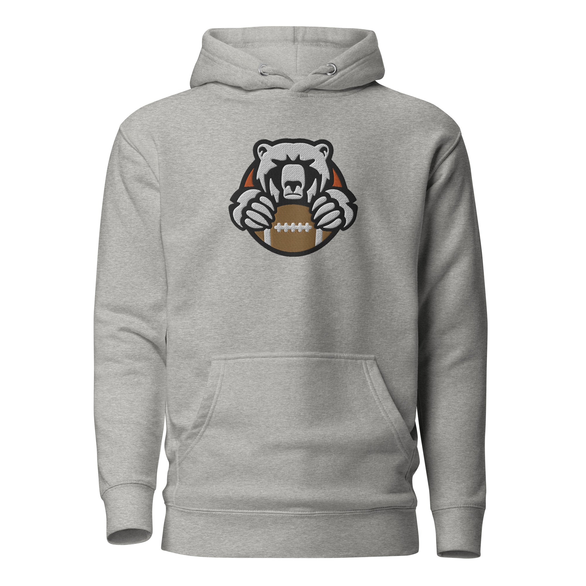 White Bear Lake Football Angry Bear Embroidered Adult Hoodie