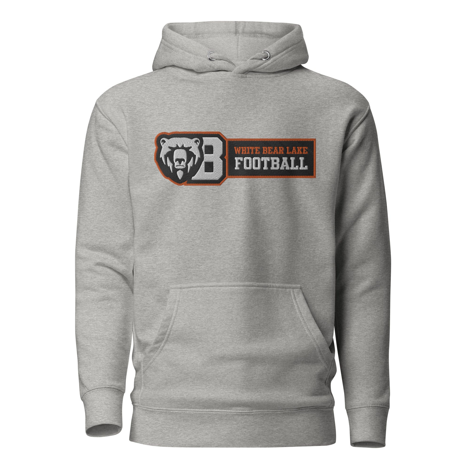 White Bear Lake Football Logo Adult Embroidered Hoodie