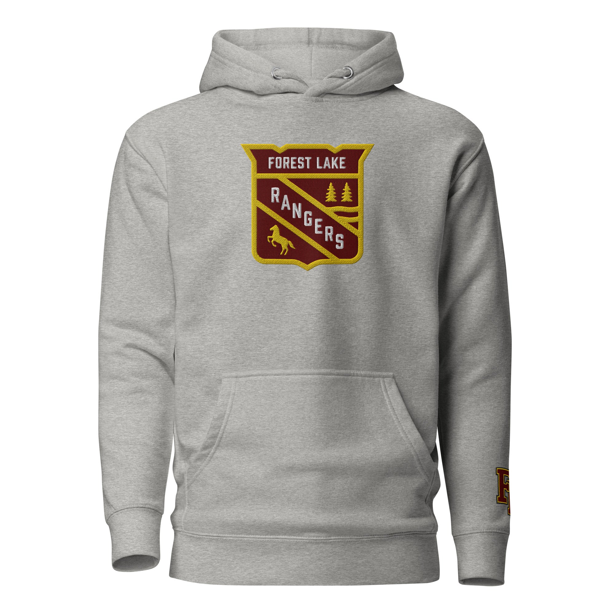 Forest Lake Hockey Shield Embroidered Hoodie