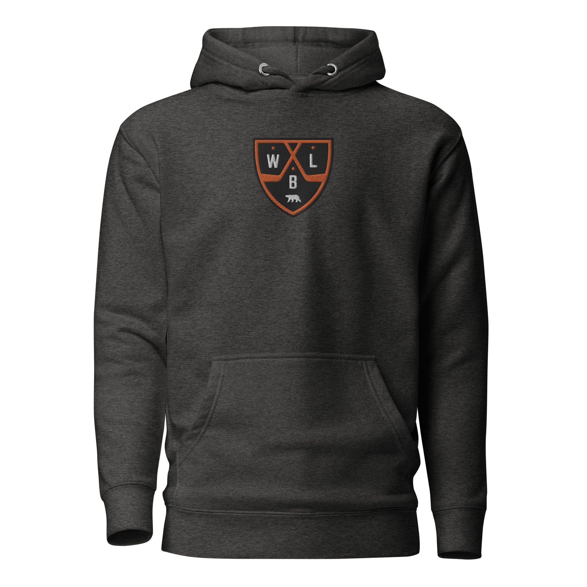 White Bear Lake Hockey Shield Center Chest Embroidered Hoodie