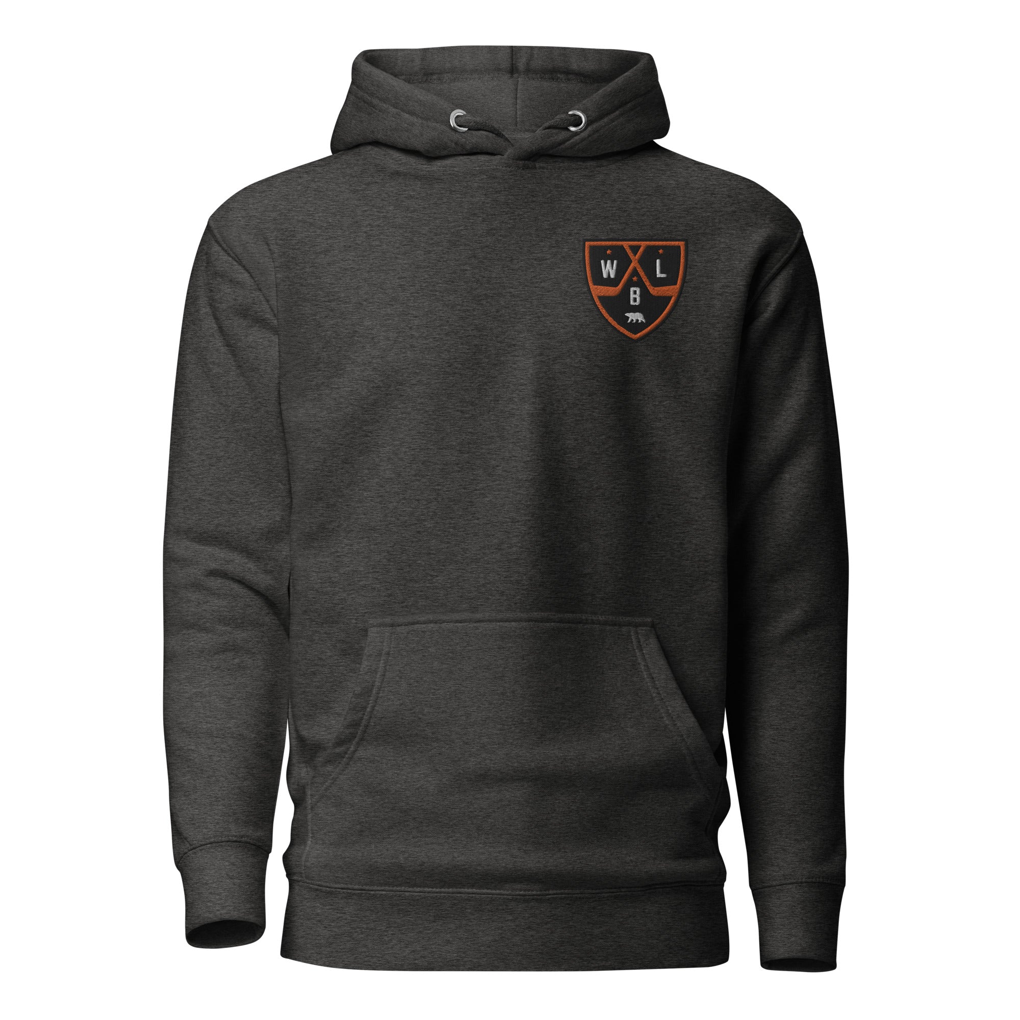 White Bear Lake Hockey Shield Left Chest Embroidered Hoodie