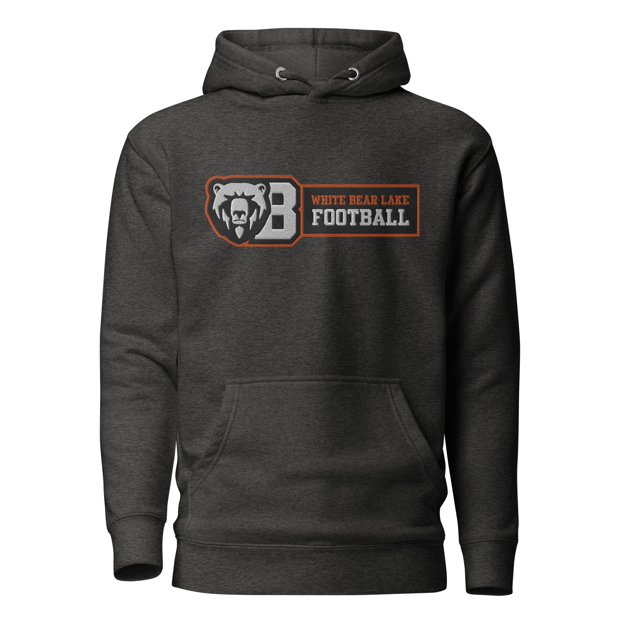 White Bear Lake Football Logo Adult Embroidered Hoodie