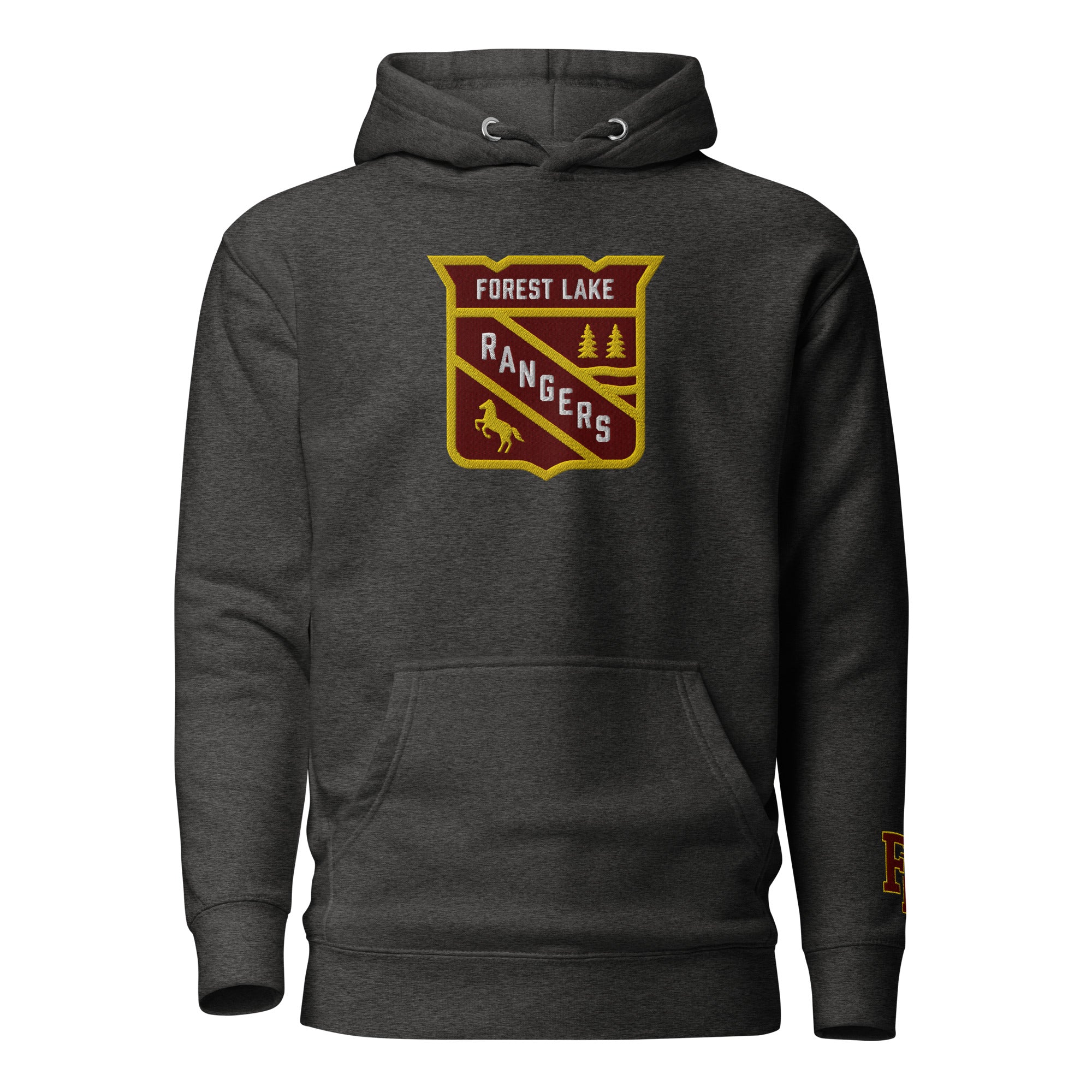 Forest Lake Hockey Shield Embroidered Hoodie