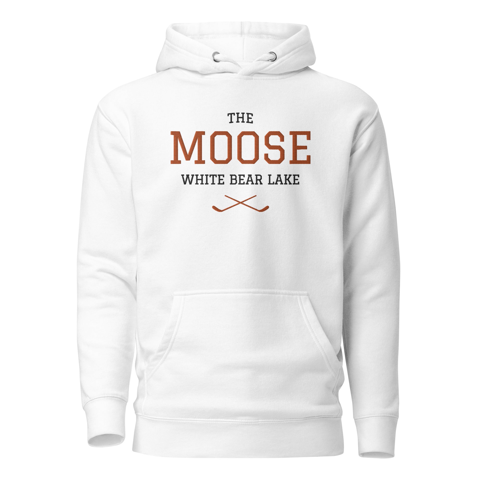 The Moose White Bear Lake Adult Premium Embroidered Hoodie