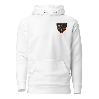 White Bear Lake Hockey Shield Left Chest Embroidered Hoodie