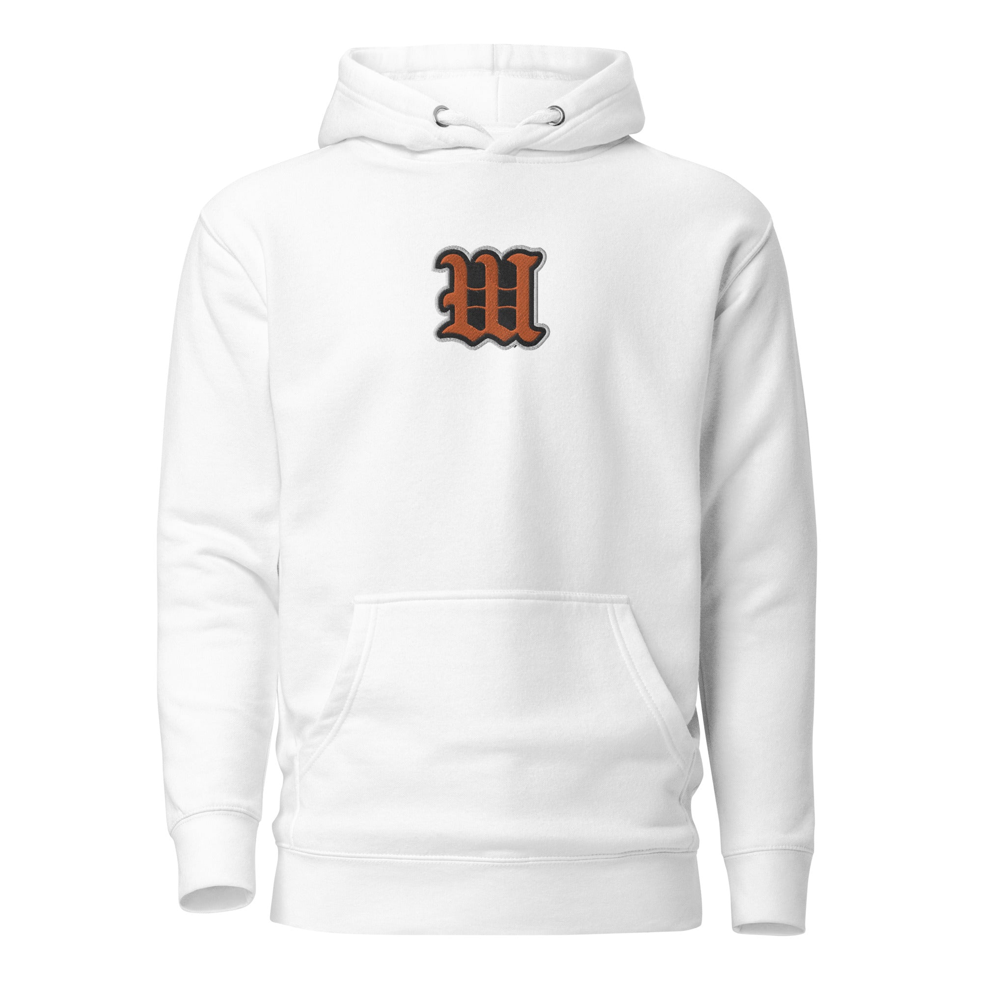 White Bear Lake Baseball Blackletter W Adult Hoodie