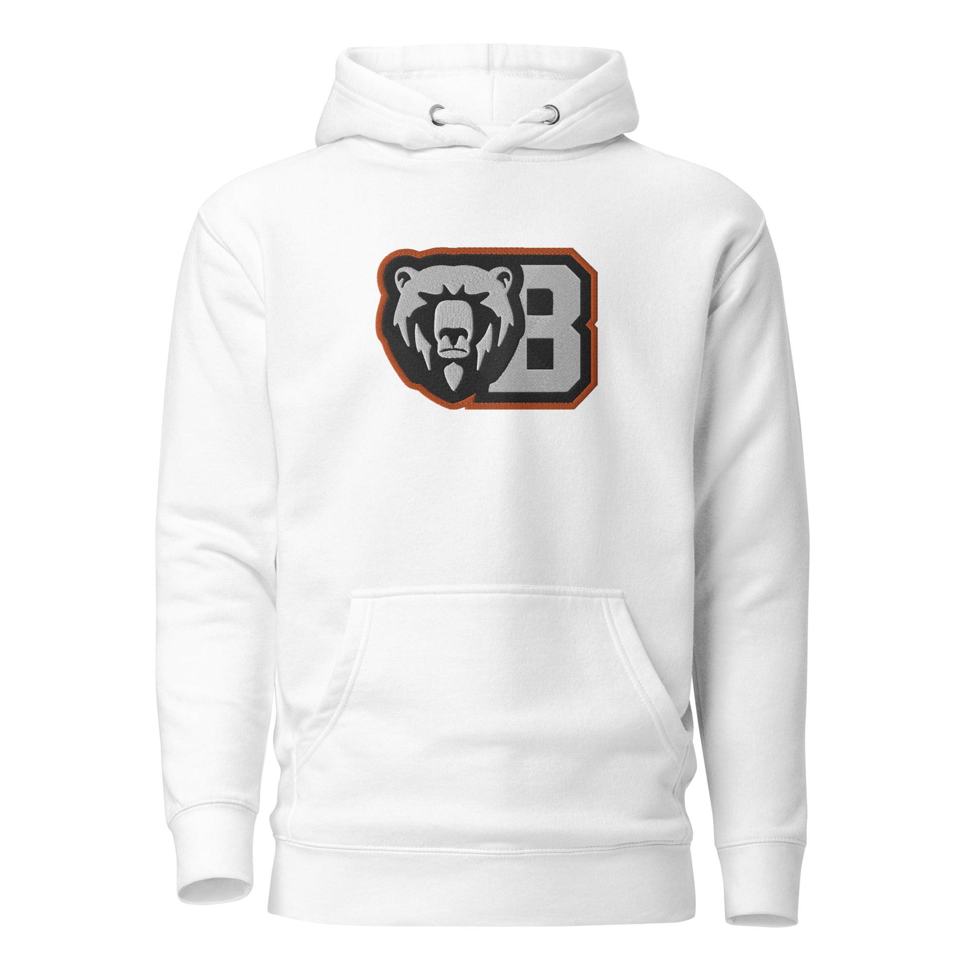 White Bear Lake Football Angry B Embroidered Adult Hoodie