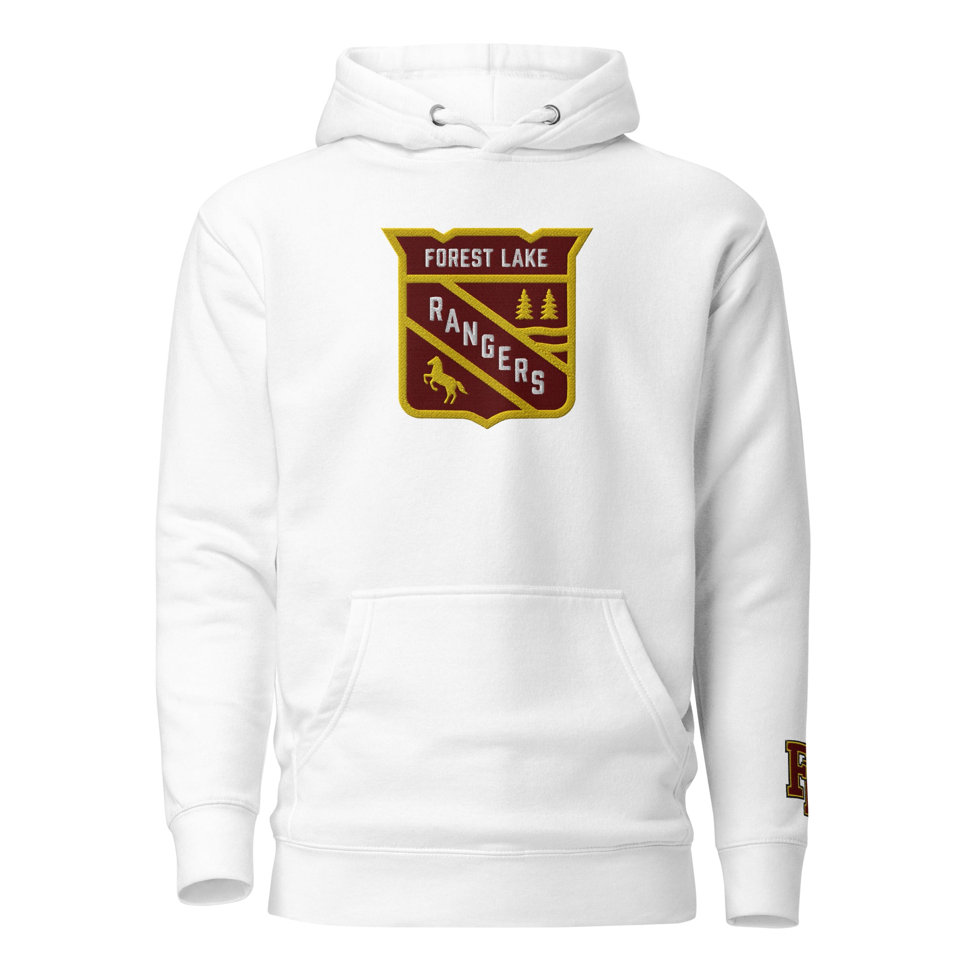 Forest Lake Hockey Shield Embroidered Hoodie